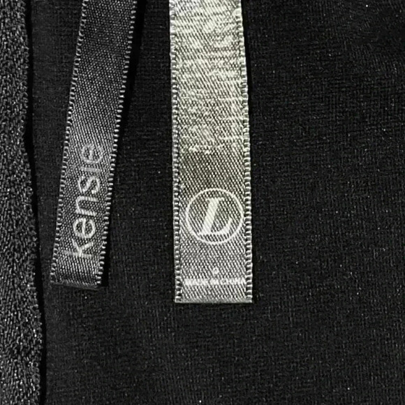 Kenzie Sleeveless Fit &‎ Flare Dress Color Block Black White Large - Picture 4 of 5